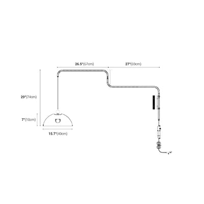 Industrial Pivot Wall Lamp - Adjustable Swing Arm Lighting Fixture