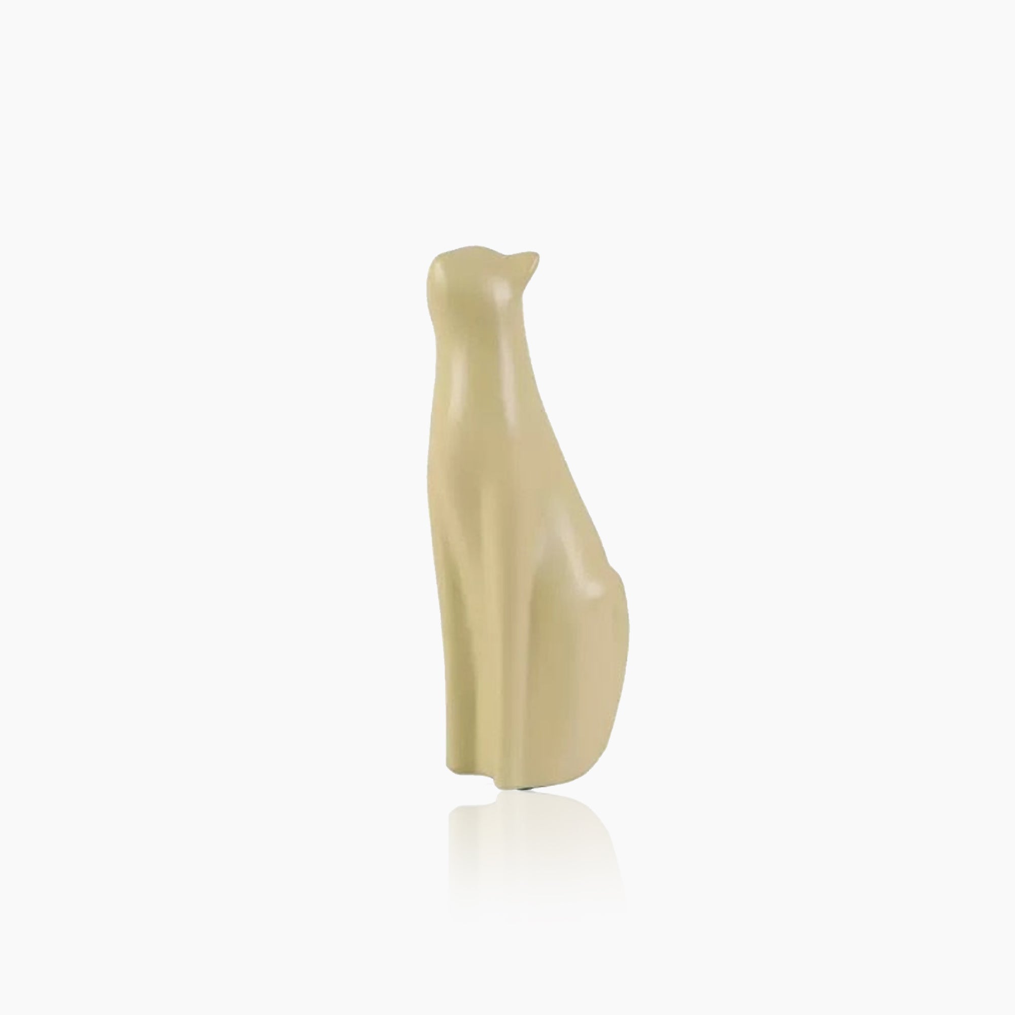 Minimalistic Cat Sculpture - Modern Sitting Figurine