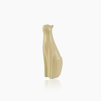 Minimalistic Cat Sculpture - Modern Sitting Figurine