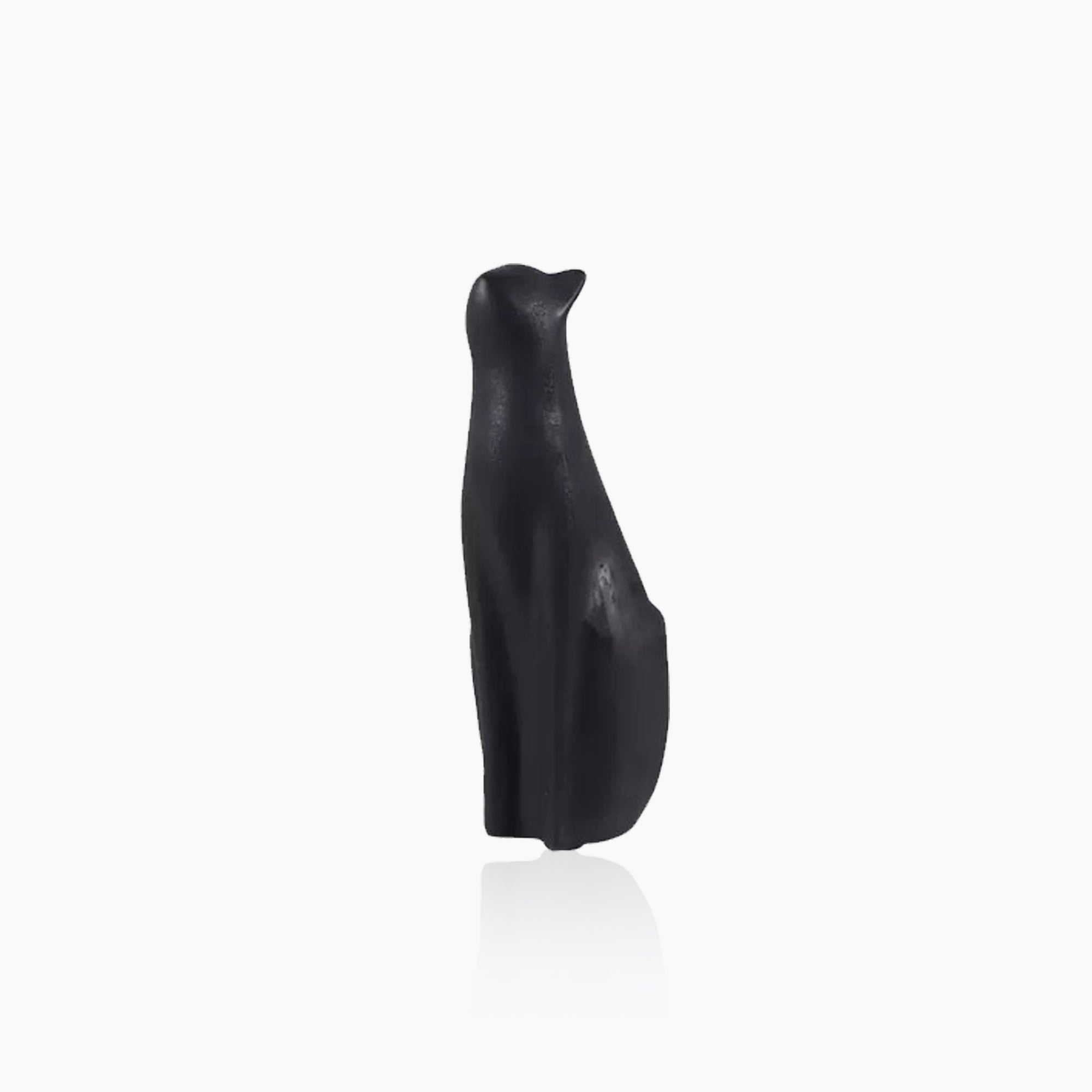 Minimalistic Cat Sculpture - Modern Sitting Figurine