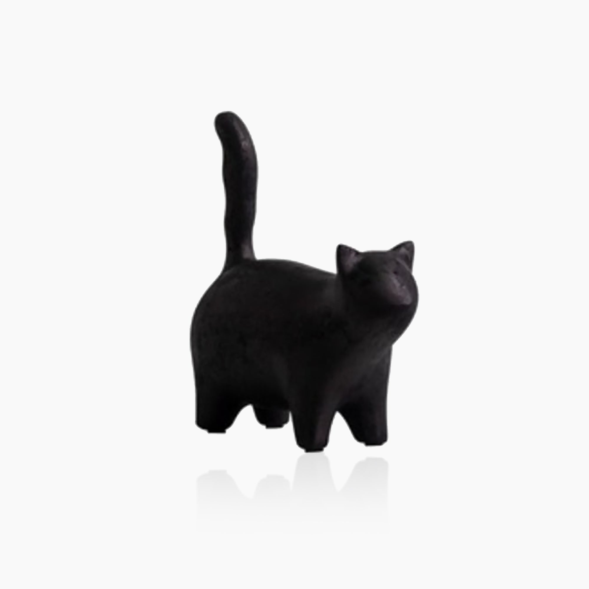 Minimalistic Cat Sculpture - Modern Sitting Figurine