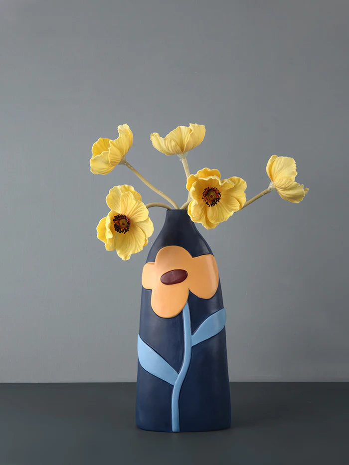 FLORAL CERAMIC | Hand-Painted Nordic Vase Set