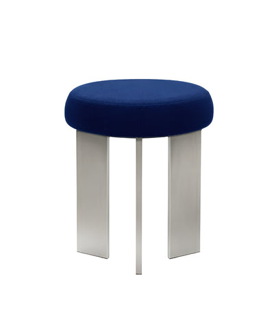 TRIO PERCH | Linen-Top Tripod Accent Stool