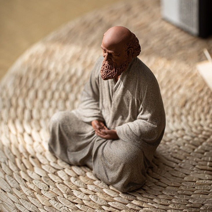 Bodhidharma Buddha Statue - Hand Crafted Ceramic Sculpture