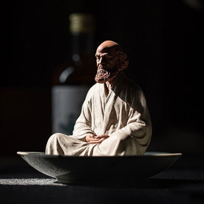 Bodhidharma Buddha Statue - Hand Crafted Ceramic Sculpture