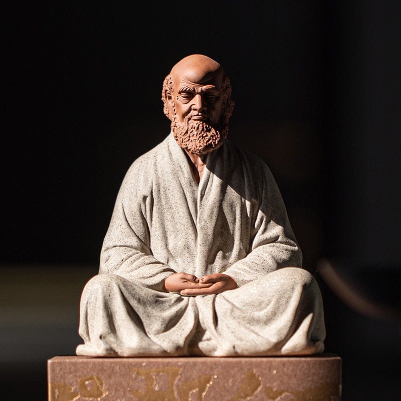 Bodhidharma Buddha Statue - Hand Crafted Ceramic Sculpture