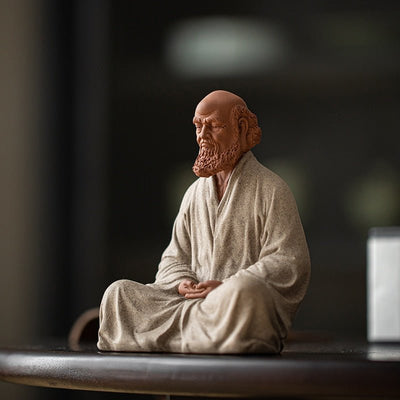 Bodhidharma Buddha Statue - Hand Crafted Ceramic Sculpture