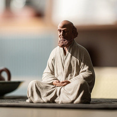 Bodhidharma Buddha Statue - Hand Crafted Ceramic Sculpture