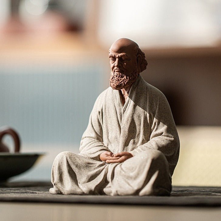 Bodhidharma Buddha Statue - Hand Crafted Ceramic Sculpture