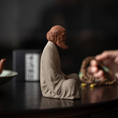 Bodhidharma Buddha Statue - Hand Crafted Ceramic Sculpture