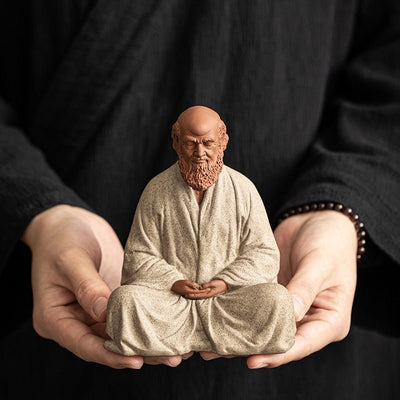 Bodhidharma Buddha Statue - Hand Crafted Ceramic Sculpture