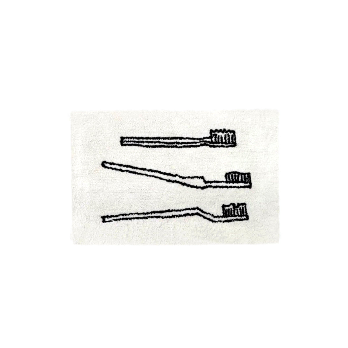 Handcrafted Bath Mat – Toothbrush Design Rug