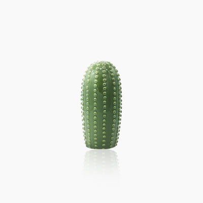 Green Ceramic Cactus Handcrafted Sculpture - Unique Art Piece
