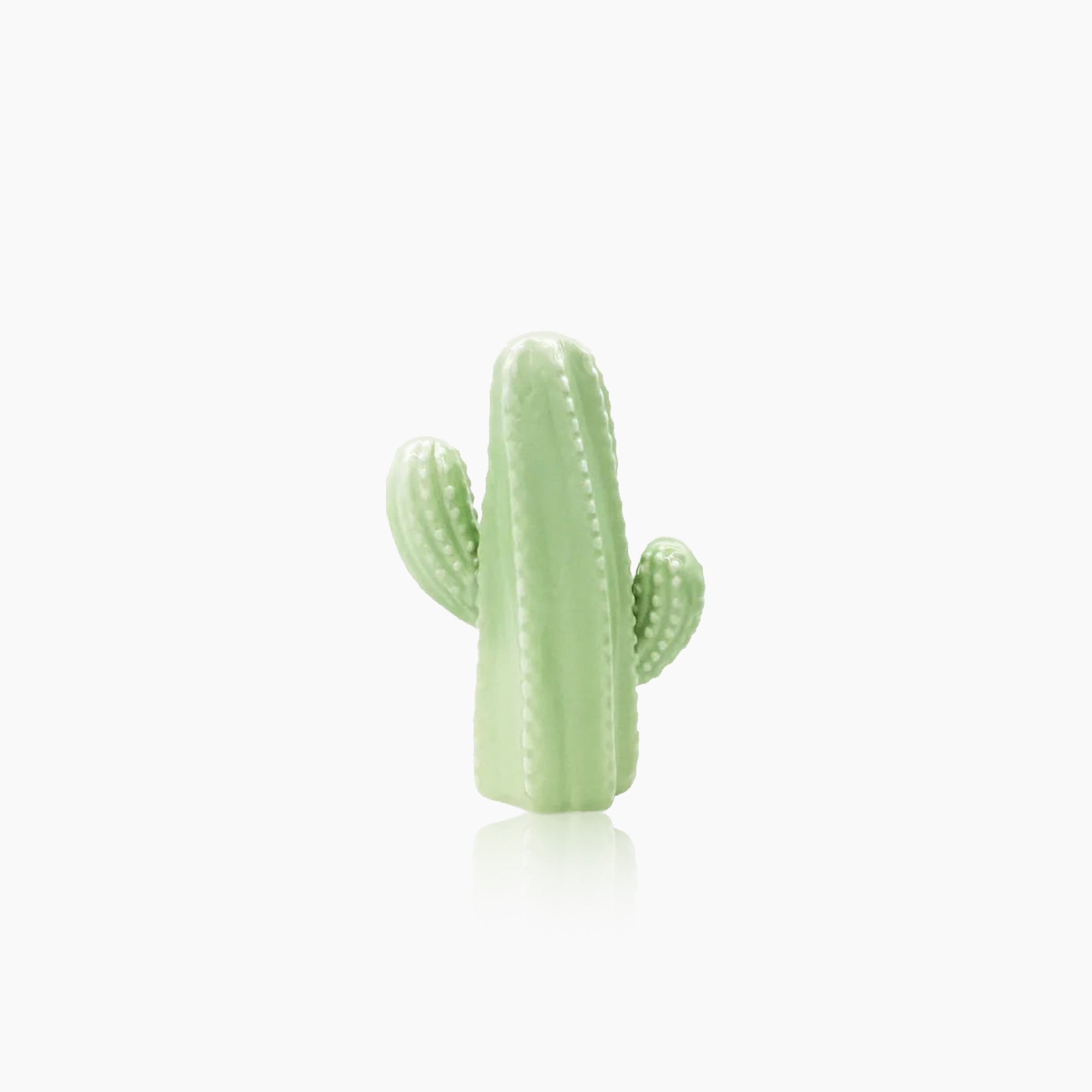 Green Ceramic Cactus Handcrafted Sculpture - Unique Art Piece