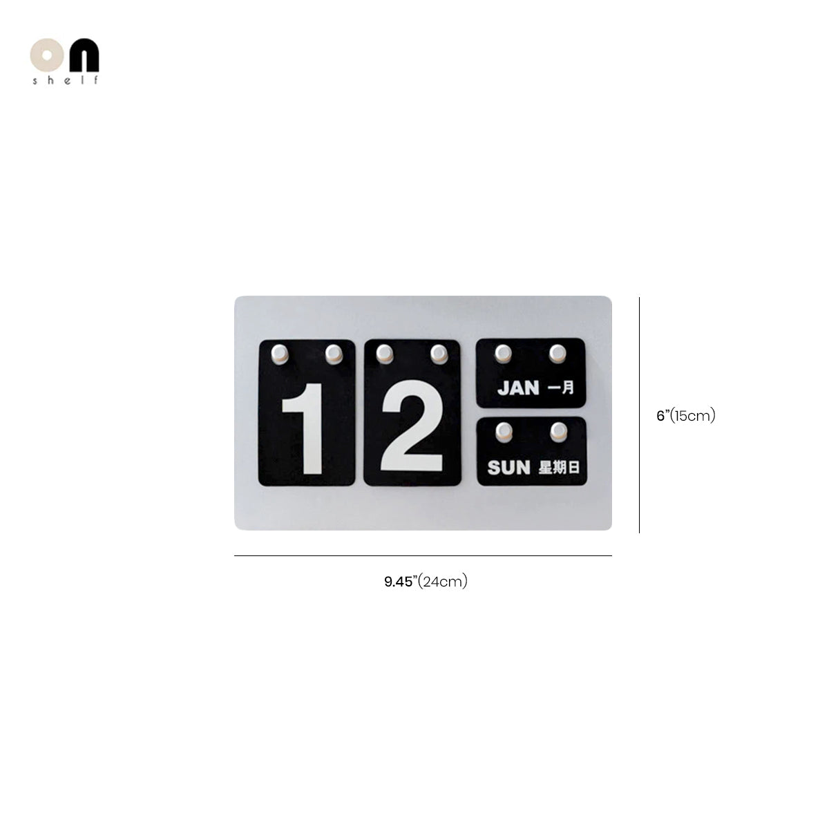 Vintage Metal Calendar - Classic Desktop Frame