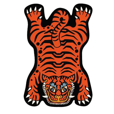 Cartoon Tiger Rug - Cute Animal Decor Mat