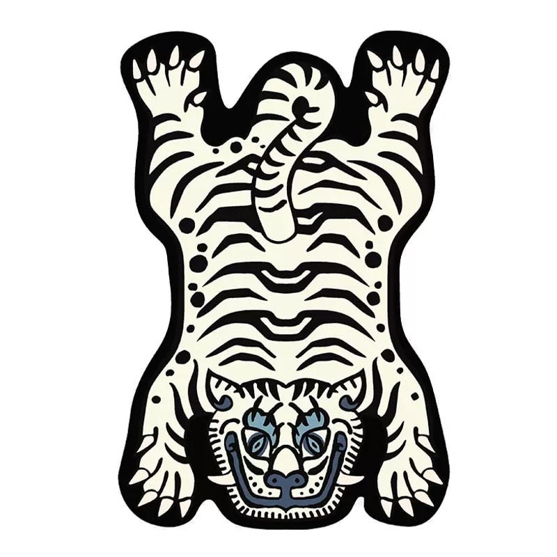 Cartoon Tiger Rug - Cute Animal Decor Mat