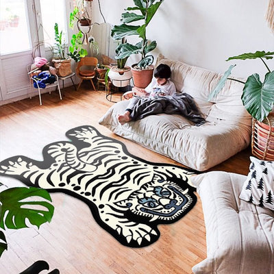 Cartoon Tiger Rug - Cute Animal Decor Mat