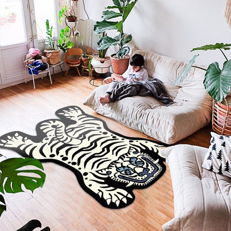 Cartoon Tiger Rug - Cute Animal Decor Mat