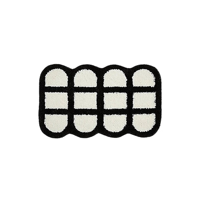Checker Grid Bath Mat - Contemporary Bathroom Accessory