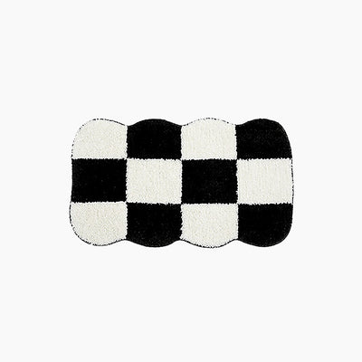 Checker Grid Bath Mat - Contemporary Bathroom Accessory