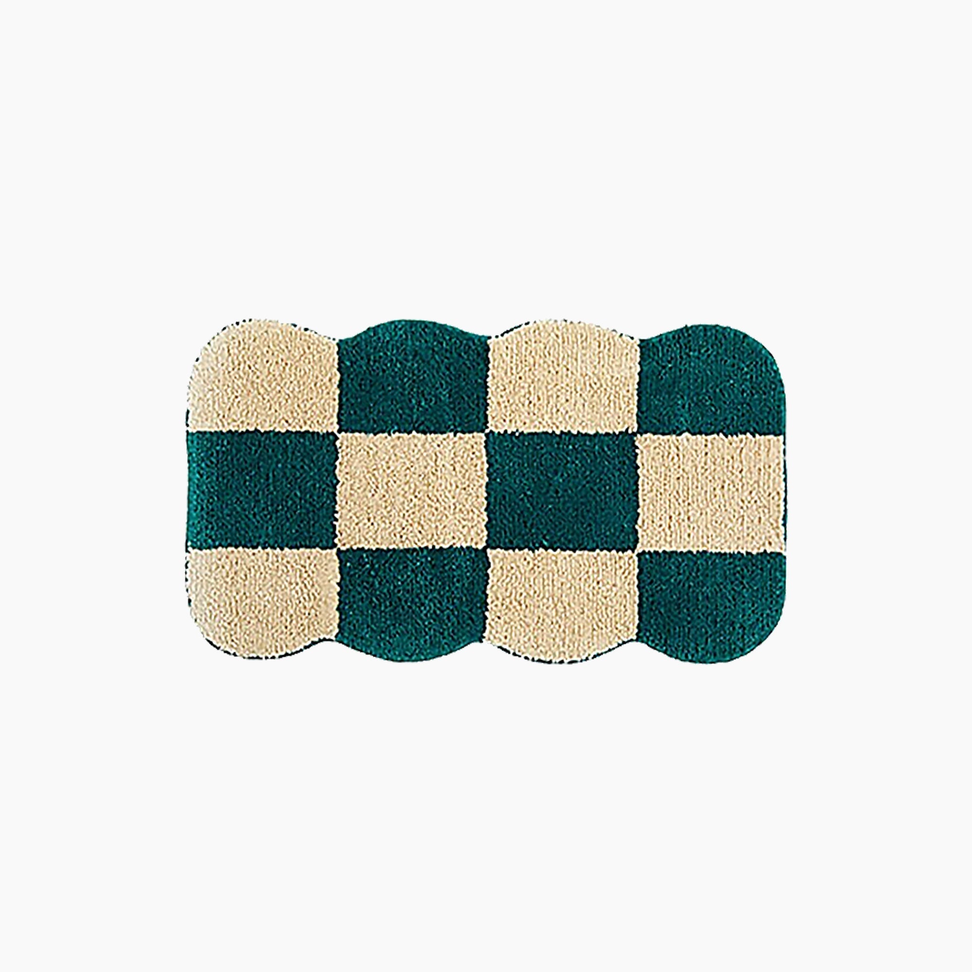 Checker Grid Bath Mat - Contemporary Bathroom Accessory