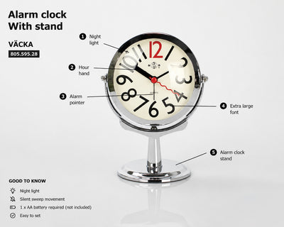 classic round desk clock with alarm