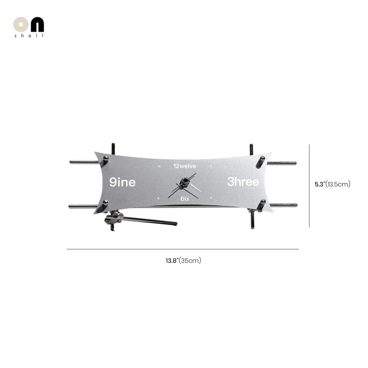 Optical Aluminum Clock - Modern Table Timepiece