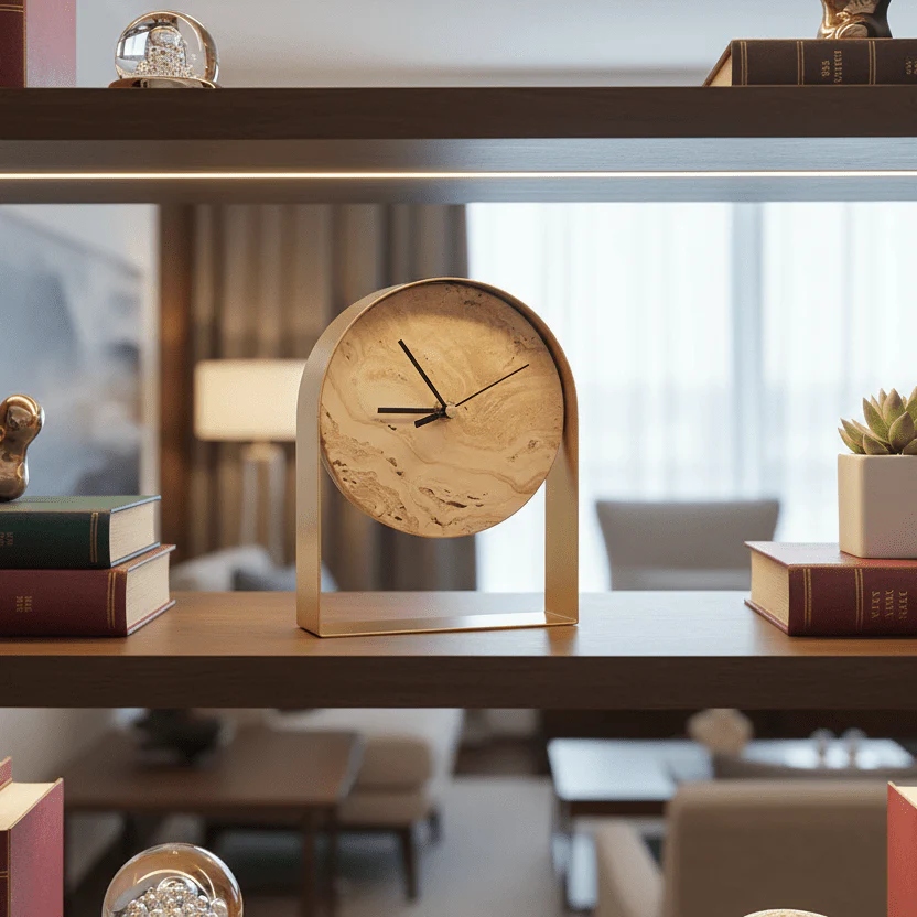Artisan Marble Desktop Clock Modern Model