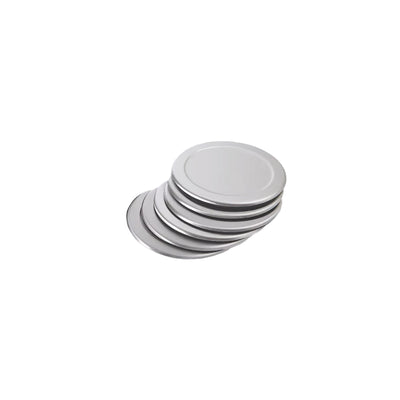 Stainless Steel Coaster Set - 6-Piece Holder Included