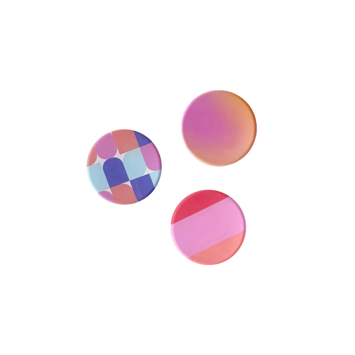 Bauhaus Color Coaster | Modern Acrylic Round Table Accent