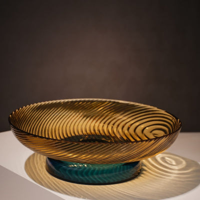 colorful glass centerpiece bowl