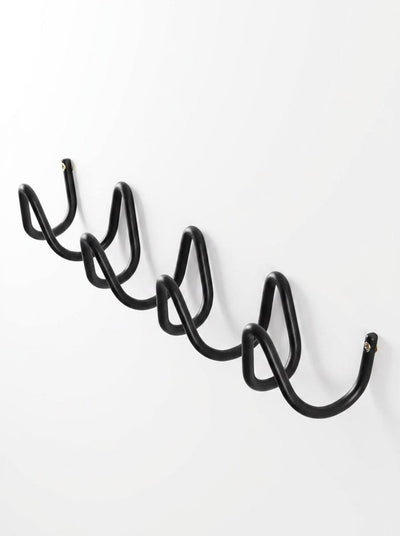 contemporary wall mounted coat rack with multiple hooks