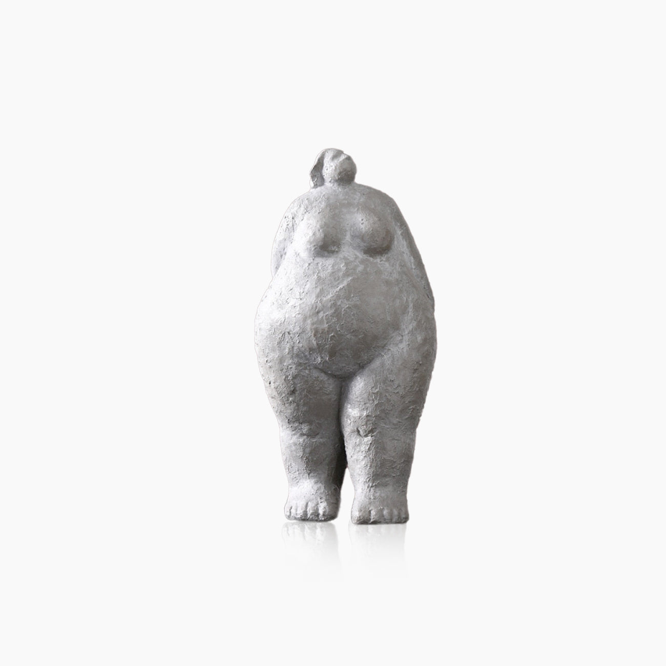 Curvy Yoga Sculpture - Resin Female Figurine Art