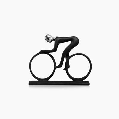 Cyclist Figurine Sculpture - Handcrafted Resin Bike Statue