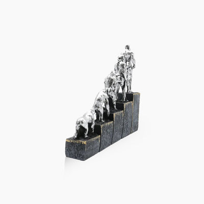 Evolution Figurine Sculpture - Ceramic Resin Art