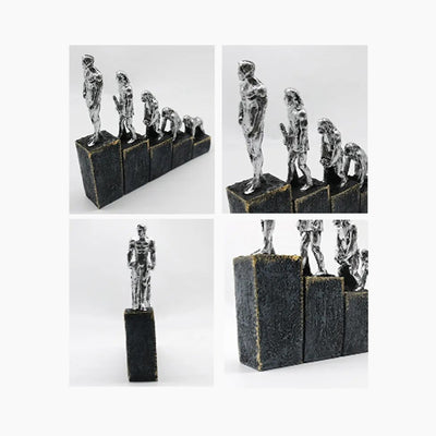 Evolution Figurine Sculpture - Ceramic Resin Art