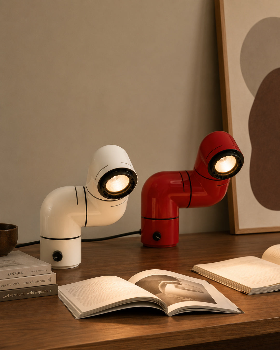 Spotlight head detail showing GU10 bulb and rotation