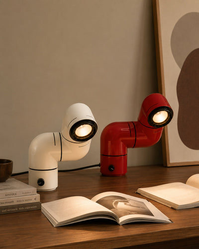 Spotlight head detail showing GU10 bulb and rotation