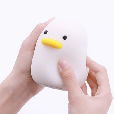 Silicone Night Light - Soft Glowing Duck Kids Room Lamp