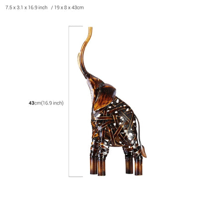 Metal Elephant Sculpture - Woven Metal Art Decor