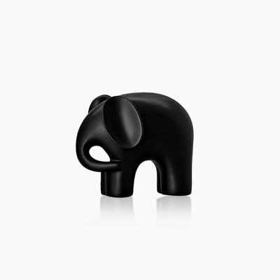 Nordic Elephant Statue - White Resin Sculpture