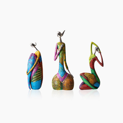 African Woman Figurine | Unique Abstract Resin Sculpture