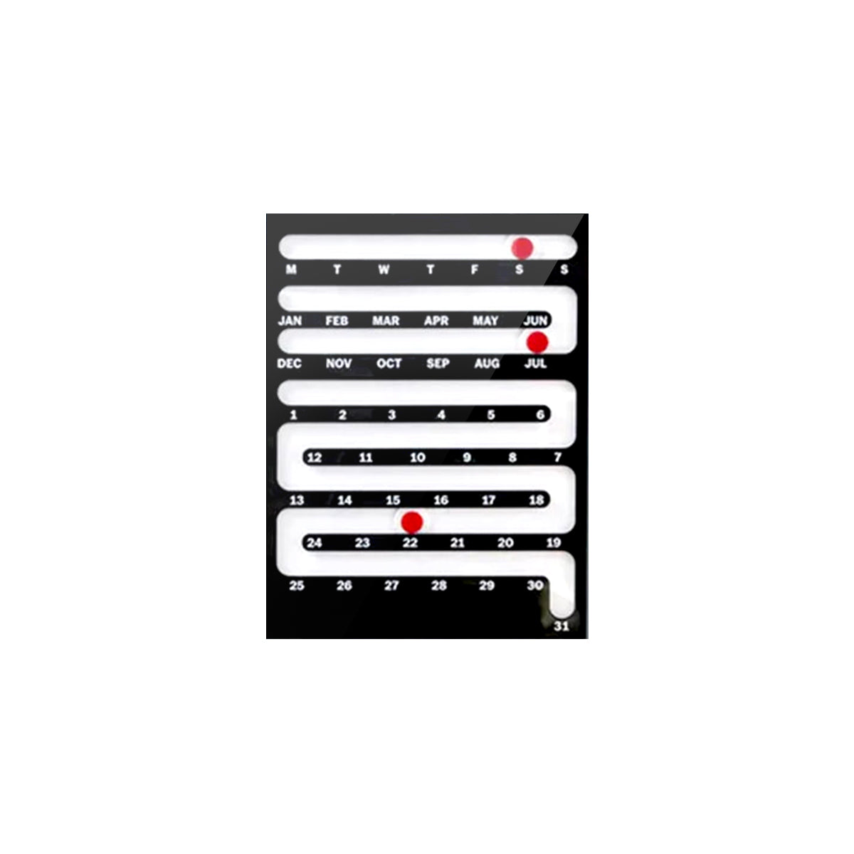 Bauhaus Wall Calendar - Sliding Perpetual Design