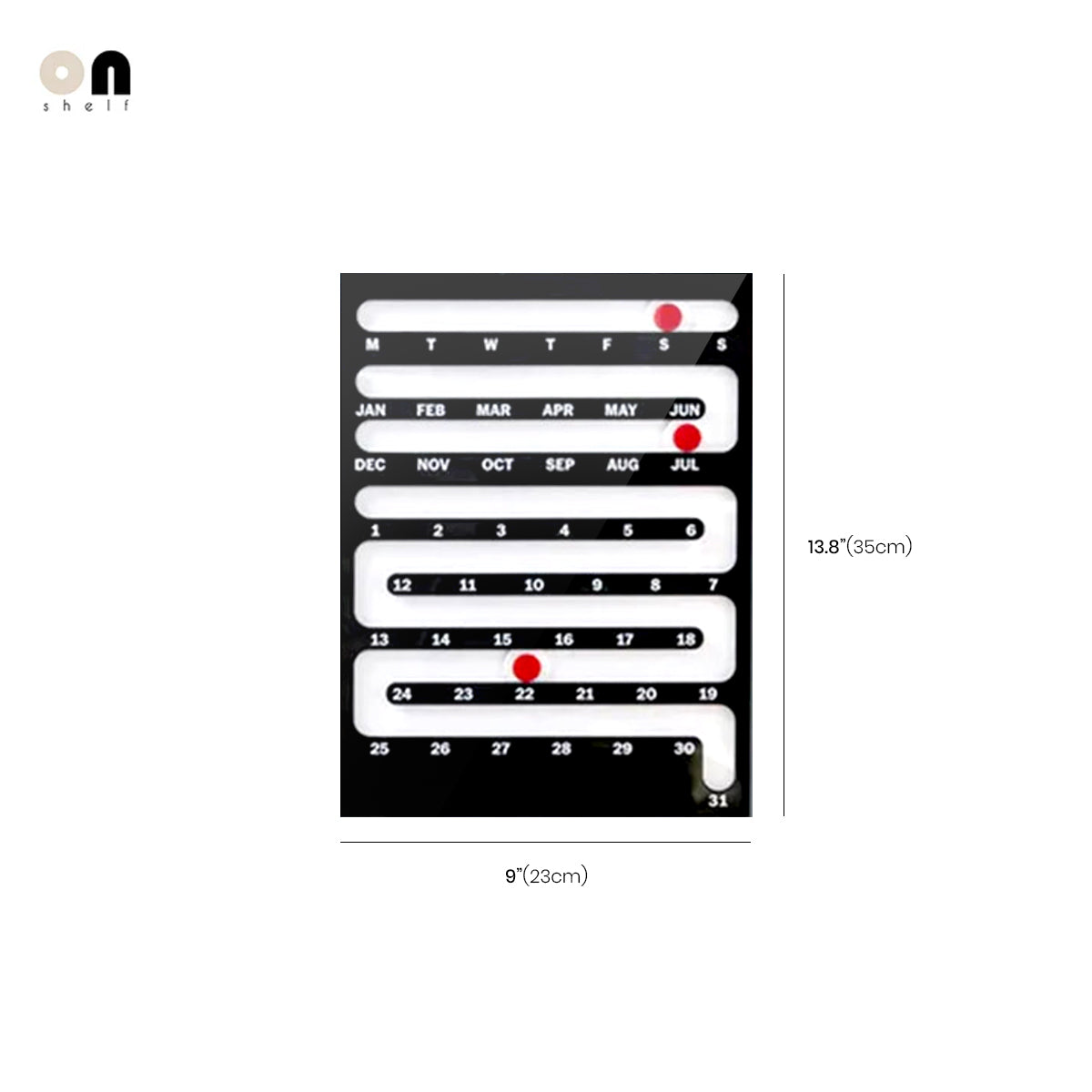 Bauhaus Wall Calendar - Sliding Perpetual Design