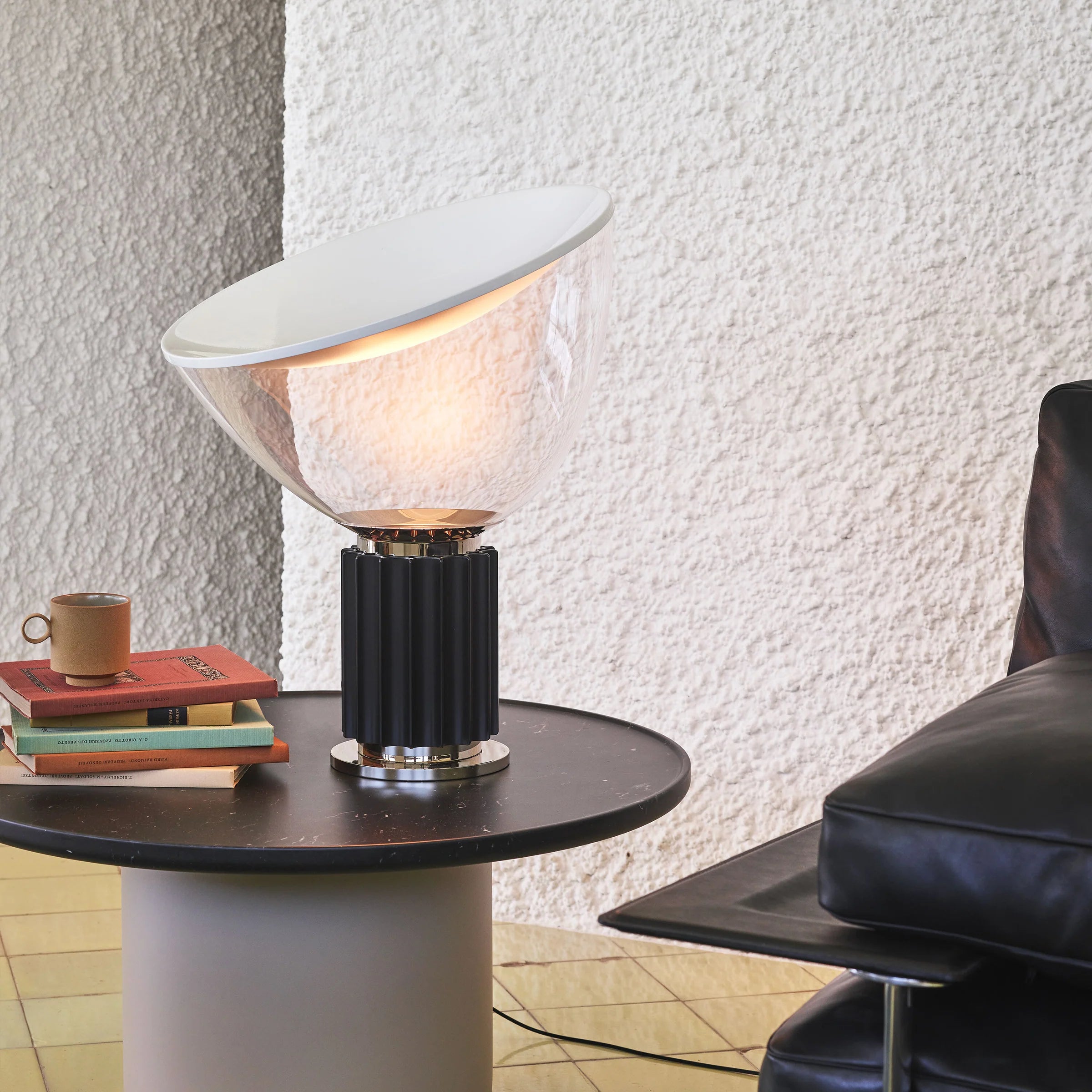 Transparent Bowl Lamp – Italian Style Chrome Table Light