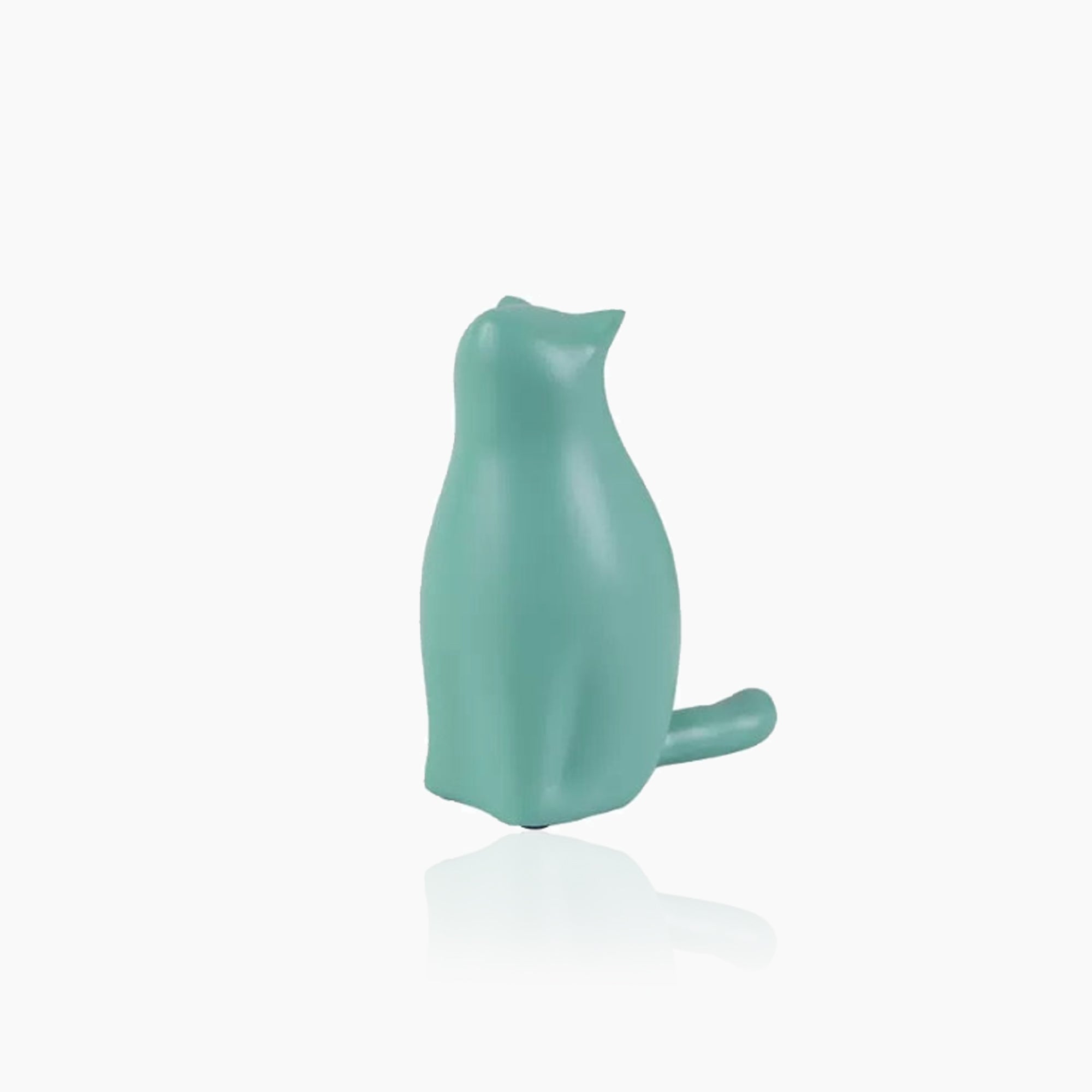 Minimalistic Cat Sculpture - Modern Sitting Figurine