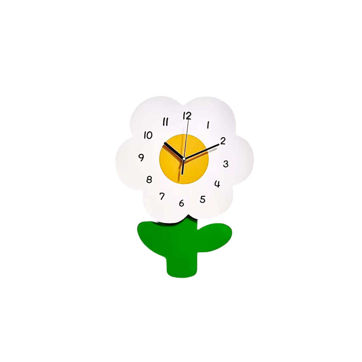 Minimalistic Wall Clock - Cartoon Daisy Design
