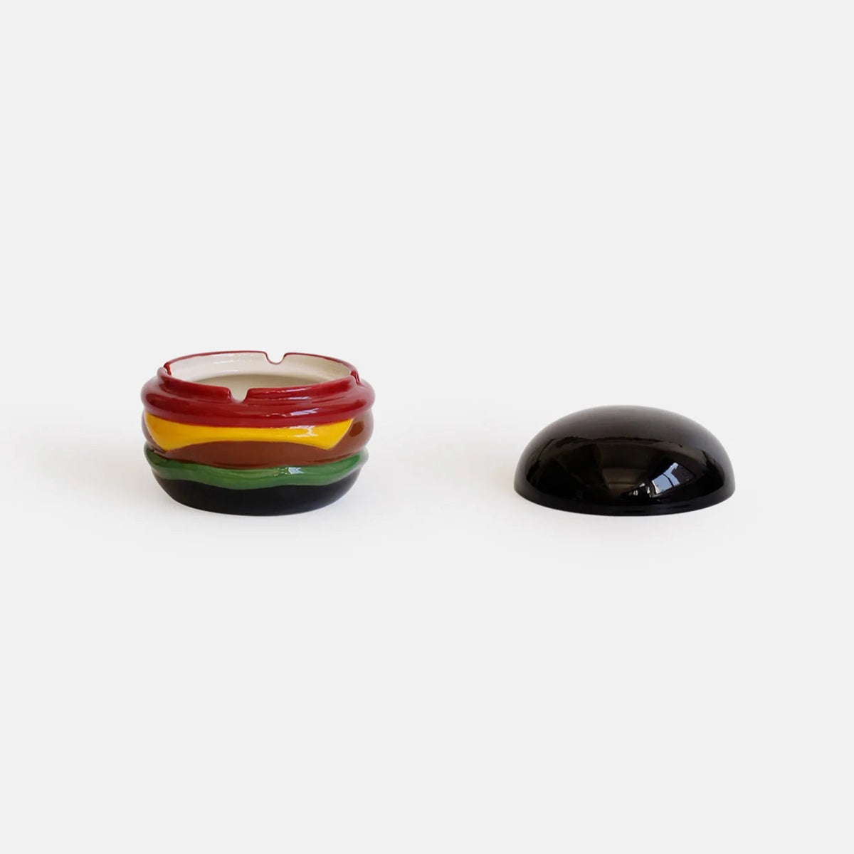 Burger Ceramic Ashtray - Durable, Quirky Design