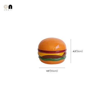 Burger Ceramic Ashtray - Durable, Quirky Design